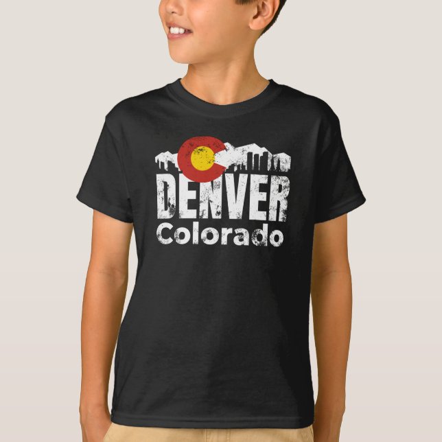 T-shirt des monts Denver Colorado (Devant)