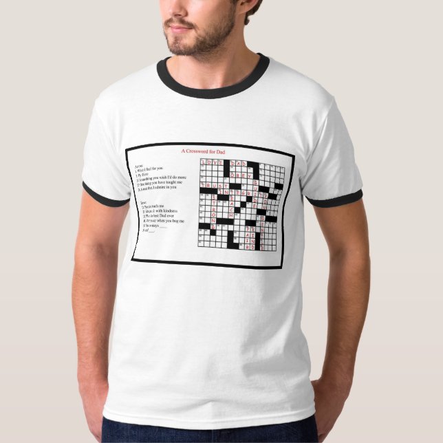 T-shirt Des mots croisé pour le papa (Devant)