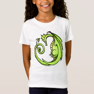 T - Shirt des niedlichen, schläfrig-grünen Drachen