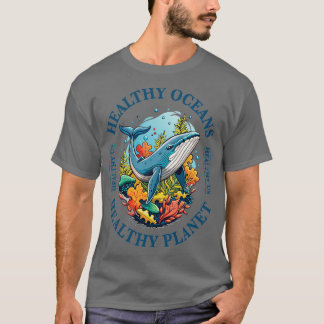 T-shirt des océans sains une planète saine