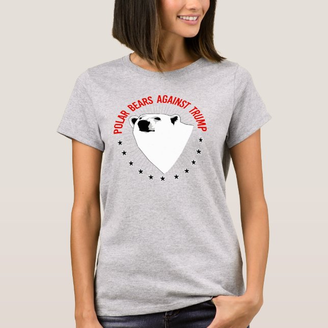 T-shirt Des ours polaires contre Trump (Devant)
