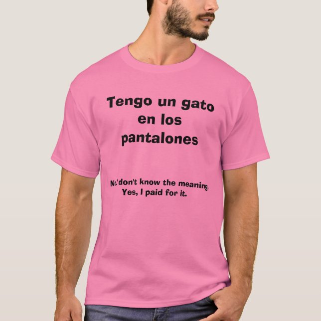 T-shirt Des pantalones de visibilité directe d'en de gato (Devant)