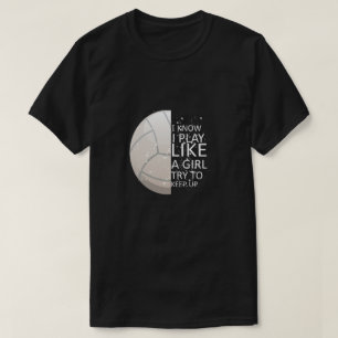 T-shirt Des pièces en t de volleyball je connais le jeu