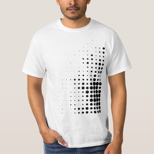 T-shirt Des points de demi-teinte abstraits modernes et co (Devant)