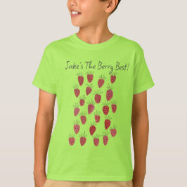 T - Shirt des Quirky Strawberry Pattern Boy