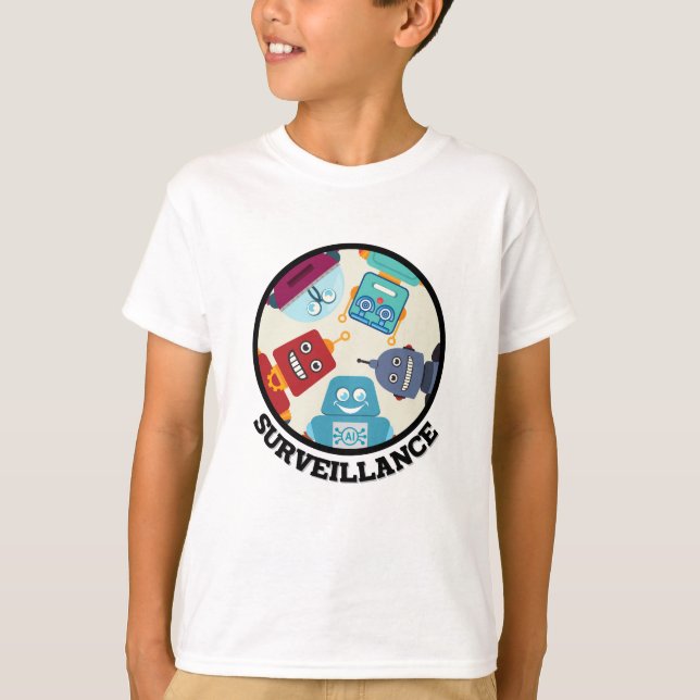 T-shirt Des robots de surveillance et d'intelligence artif (Devant)