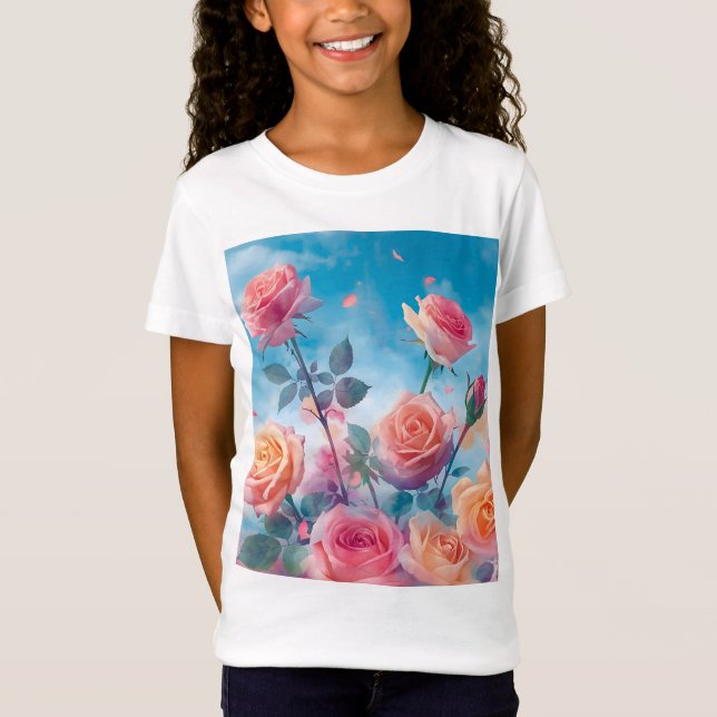 T-Shirt Des Roses rêvés et dynamiques (Devant)
