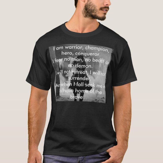 T-shirt Des samouraïs, je suis guerrier, champion, héros, (Devant)