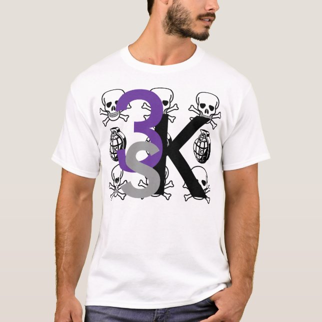 T-Shirt des Schädel-3Kings u. der Bomben (Vorderseite)
