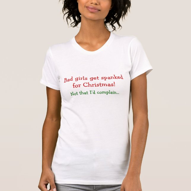 T - Shirt des schlechten Mädchens Weihnachts (Vorderseite)
