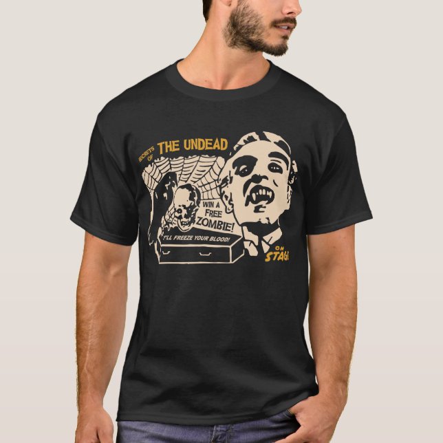 T-shirt Des secrets des vampires - gagnez un zombi LIBRE ! (Devant)