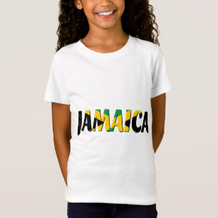 T-shirt des textes de drapeau de la Jamaïque