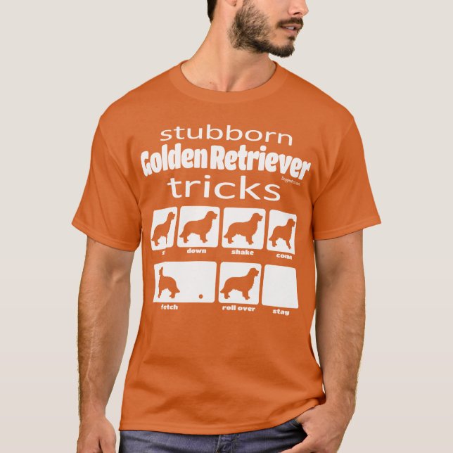 T-shirt Des Trucs de Golden Retriever (Devant)