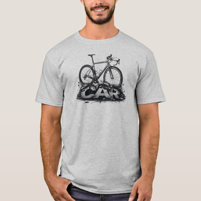 T-shirt Des Vélos Sur Des Voitures (Devant)