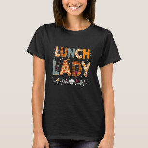 T-shirt Des Vibes Automatiques Et Ce Citrouille Lunch Lady