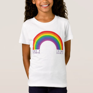 T - Shirt des Weißen Mädchens Regenbogen Gottes Ve