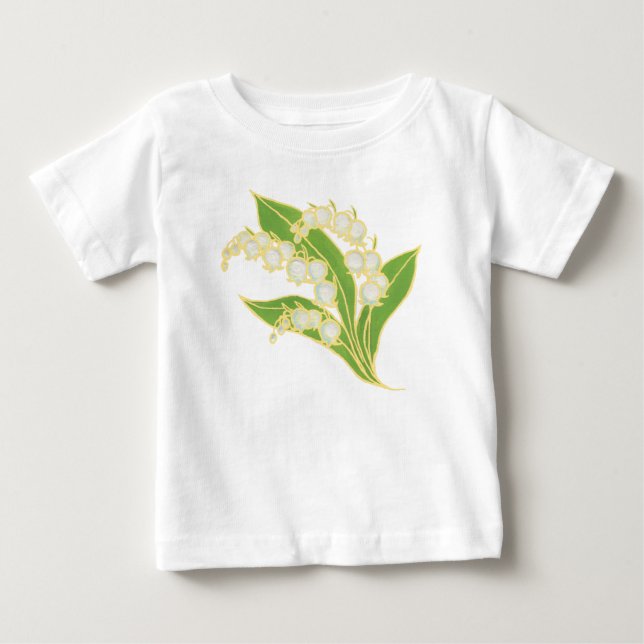 T - Shirt des Weißen Säuglings: Lily of the Valley (Vorderseite)