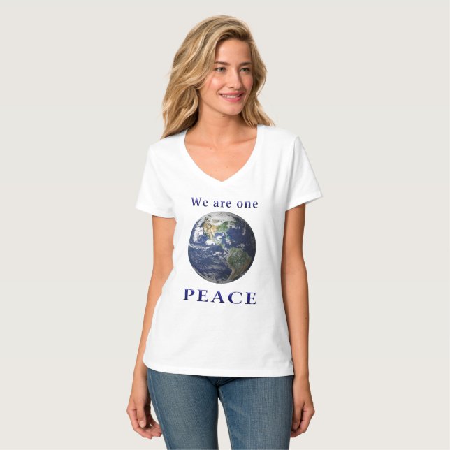 T - Shirt des Weltfriedens (Vorderseite Vollansicht)