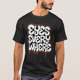 T-shirt Des yeux partout - Graffiti