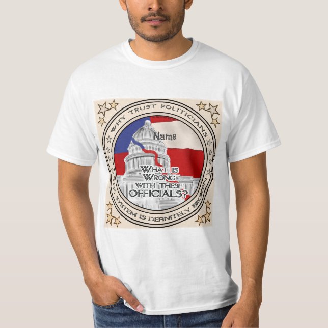 T - Shirt des zerbrochenen politischen Systems (Vorderseite)