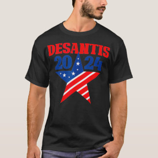 T-shirt Desantis 2024 Florida Governor American Flag Star