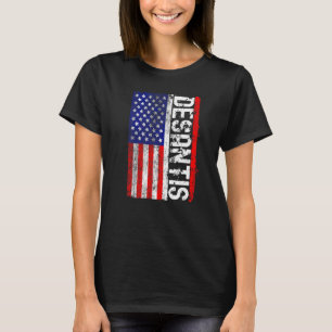 T-shirt Désantis 2024 Rétro Vintage Drapeau Usa