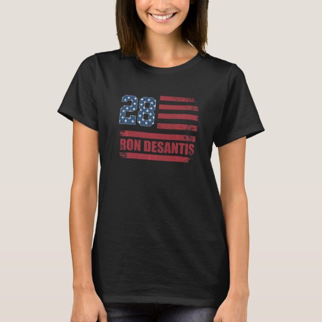 T-shirt Desantis 2028 American Flag USA Flag  3 (Devant)