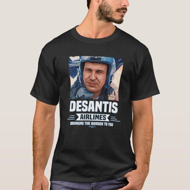 T-shirt Desantis Airline Vous Apporte La Frontière Martha (Devant)