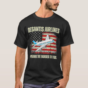 T-shirt DeSantis Airlines Drôle politique US Drapeau Vinta