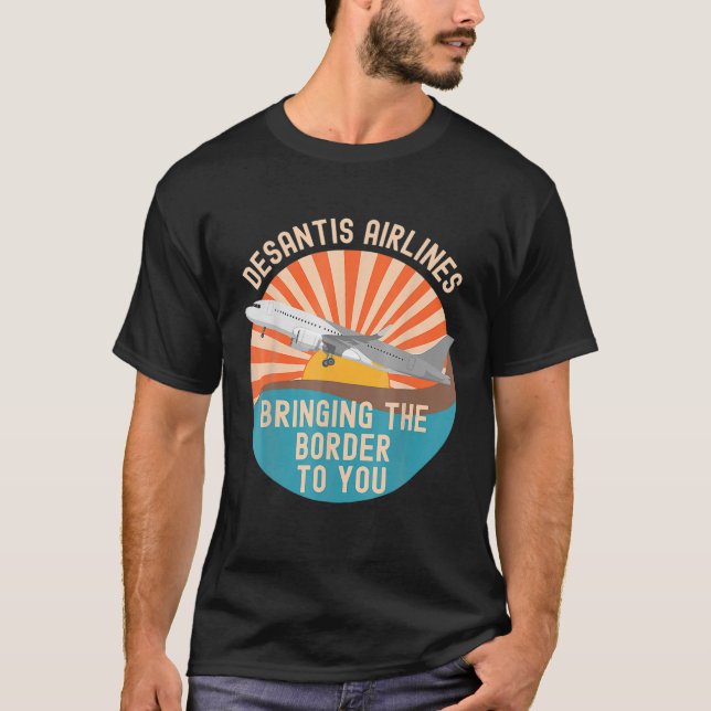 T-shirt Desantis Airlines Marthas Vineyard Meme 2022 Polit (Devant)