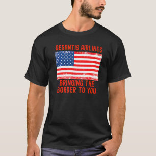 T-shirt DeSantis Airlines  Marthas Vineyard Mème Drapeau U
