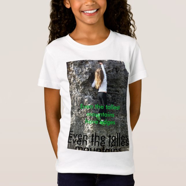 T-shirt d'escalade de la roche de la fille (Devant)