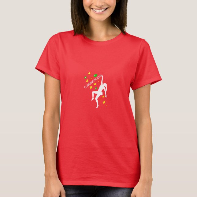 T-shirt d'escalade de roche pour la femelle (Devant)