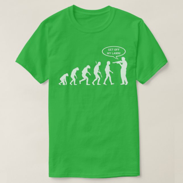 T-shirt Descendez de ma pelouse Gran Torino Evolution blan (Design devant)