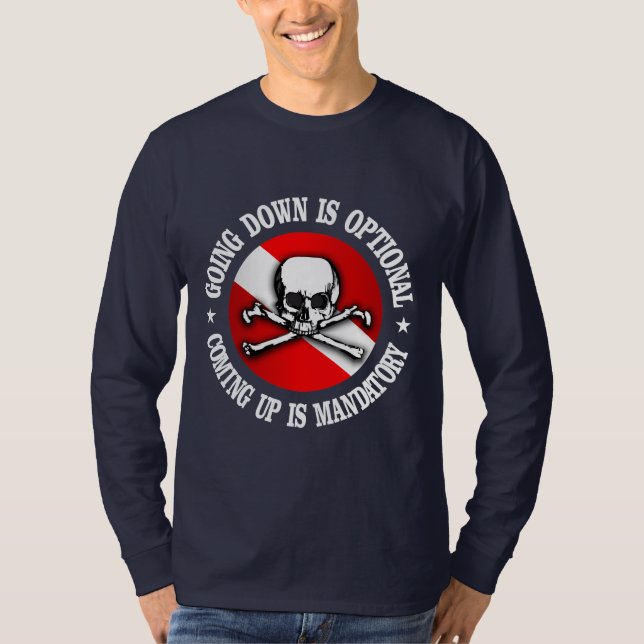 T-shirt Descendre Est Facultatif (Crâne) Vêtements (Devant)