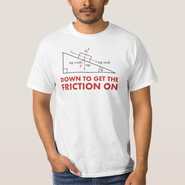 T-shirt Descendre le frottement sur le diagramme de (Devant)