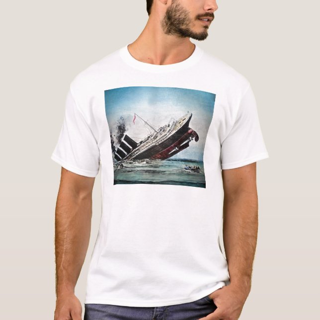 T-shirt Descente de la glissière de lanterne magique (Devant)