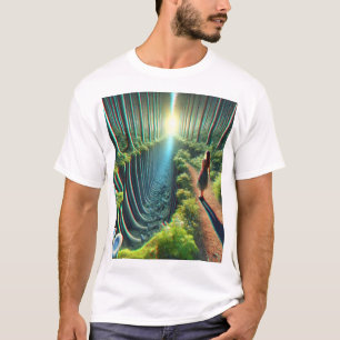 T-shirt Descente mystique : Le chemin vers l'inconnu