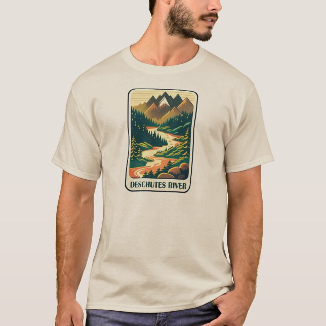 T-shirt Deschutes River Oregon Colors (Devant)