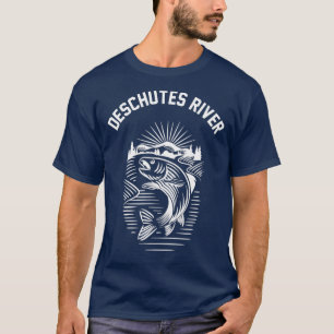 T-shirt Deschutes River Oregon pêche à la mouche vintage