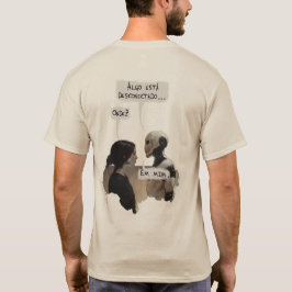 T-shirt Desconectado (com frase) Verso