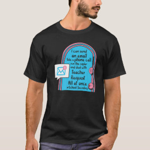 T-shirt Description de poste de secrétaire d'école Adminis