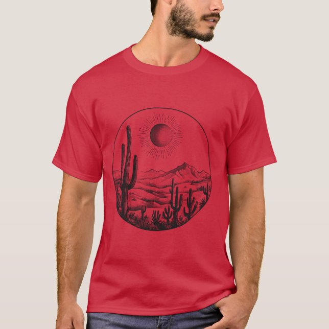 T-shirt Desert Cactus Plants Adventure Arizona Cactus Scen (Devant)