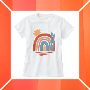 T-shirt Desert Peach - motif sud-ouest abstrait
