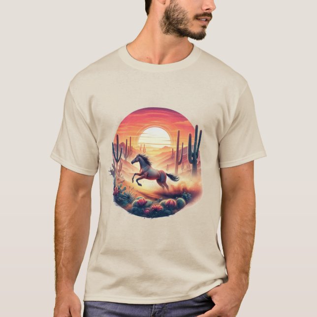 T-shirt Desert Spirit, Majestic Horse (Devant)