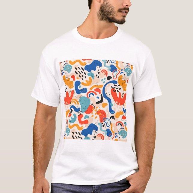 T-shirt design abstrait décontracté (Devant)