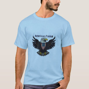 t-shirt design "Aigle chauve patriote américain"