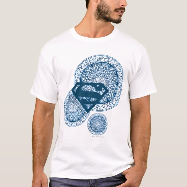 T-shirt Design circulaire bleu supergirl (Devant)