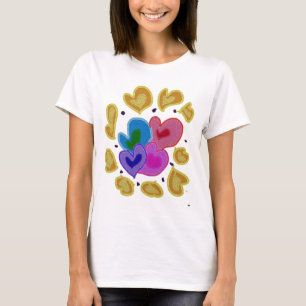T-shirt Design Coeur coloré