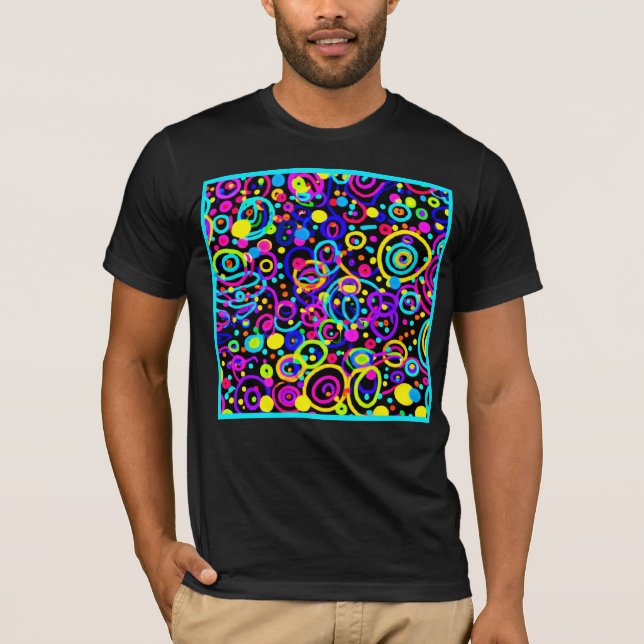 T-shirt Design d'art Motif en néon dynamique (Devant)